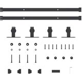  Komplet kliznih vrata ormarića 122 cm ugljični čelik | shoptok.hr