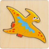  Lesena sestavljanka z motivi dinozavrov 11 x 11 cm - vzorec pošljemo naključno | Shoptok.si