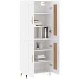 vidaXL Visoka omara bela 69,5x34x180 cm inženirski les | Shoptok.si