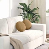  Jastučići za sjedenje 2 pcs Smeđa Ø30 x 13 cm Baršun | shoptok.hr