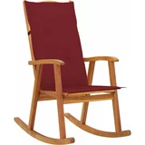  Stolica za ljuljanje s jastucima od masivnog bagremovog drva