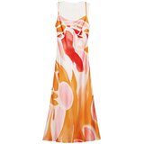 Desigual Dolge obleke VEST_WAVE 26SWVW52 Oranžna Cene