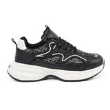 Shelvt Women's black sneakers with decorative inserts | Shoptok.si