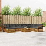  Set vanjskih sofa 9 kom. Prirodna i antracit | shoptok.hr