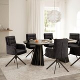 Bessagi Home Naslanjač Marietta, Črna, Vrtljiv | Shoptok.si