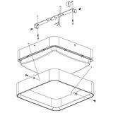 Eglo Piove-c vanjska/zidna/stropna, led, 14,6w, 1300lm, 250x250, crno/bijela | shoptok.hr