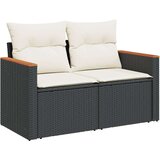  10-dijelni set vrtnih sofa s jastucima crni od poliratana | shoptok.hr