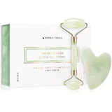 Tools Face Roller & Gua Sha valjček za masažo za obraz in pripomoček za masažo Jade Green