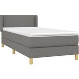 vidaXL Box spring postelja z vzmetnico temno siva 80x200 cm blago | Shoptok.si
