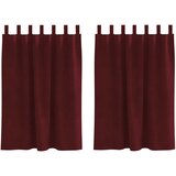  Zavjese za zamračivanje 2 pcs Vinska crvena 140 x 140 cm Baršun | shoptok.hr