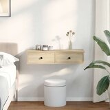 vidaXL Stenska polica s predali sonoma hrast 80x34x17 cm inž. les | Shoptok.si