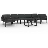  8-dijelna vrtna garnitura s jastucima aluminijska antracit | shoptok.hr
