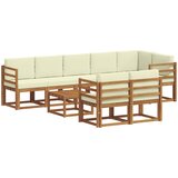  Set vanjskih sofa 9 kom. Prirodna i krem | shoptok.hr