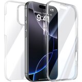 AVIZAR 360° ohišje za iPhone 16 Pro Max z zaslonom na dotik in dvignjenim robom kamere, Prozorno, (5000014045) | Shoptok.si