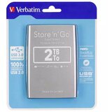Verbatim zunanji disk USB 3.0 2,5 Silver 53189 StorenGo 2TB | Shoptok.si