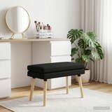  Klupa s dvostrukim slojem Crna 80 x 40 x 47 cm Tkanina | shoptok.hr