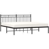 Metalni okvir za krevet s uzglavljem crni 183x213 cm | shoptok.hr
