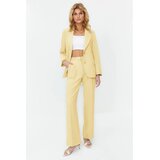 TRENDYOLMILLA ženske pantalone Twoaw23Pl00401, žuta-žuta Cene