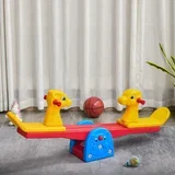 Nagibna gugalnica z nedrsečimi ročaji za otroke, stare 1-4 leta, nestrupena plastika HDPE, 150x32x60cm, večbarvna, (20745995)