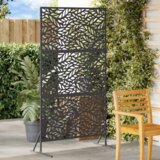 Metalni Panel za Ograde Crna Čelik Prekriven Prahom Veliki | shoptok.hr
