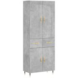  Visoka komoda siva betona 69 5x34x180 cm od konstruiranog drva | shoptok.hr