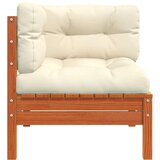  Kutna vrtna sofa s jastucima 2 kom voštano smeđa od borovine | shoptok.hr