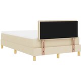  Krevet s opruga kutije s jastukom Krema 120 x 200 cm tkanina | shoptok.hr