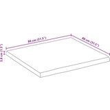 Stolna ploča 80x80x3,8 cm od masivnog drva manga sa živim rubom | shoptok.hr