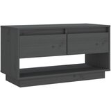 Maison Chic TV omarica - TV stojalo - Televizijska omarica siva 74x34x40 cm trdna borovina, (21699609) Cene