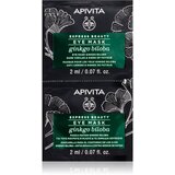 Apivita Express Beauty Ginkgo Biloba maska za oči proti oteklinam in temnim kolobarjem 2 x 2 ml | Shoptok.si