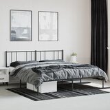  Metalni okvir krevet bez madraca s podnožjem crni 180x200 cm | shoptok.hr