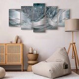  Slika - Sparkling Dandelions (5 Parts) Blue Wide 100x50 | shoptok.hr