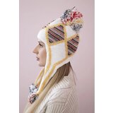 Kesi Women's cap with long ears Eunika K322 white+yellow | shoptok.hr