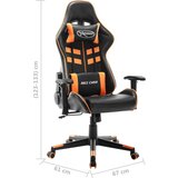  Gaming stol črno in oranžno umetno usnje, (20701278) | Shoptok.si