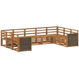 vidaXL Kotna sedežna garnitura 7 pcs Naravna Masiven les akacije, (5000283745) | Shoptok.si