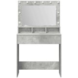  Toaletni stol s policom Betonski sivi 78,5 x 41 x 135 cm | shoptok.hr