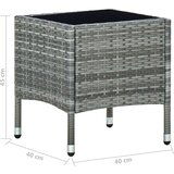vidaXL Vrtni stol sivi 40 x 40 x 45 cm od poliratana | shoptok.hr