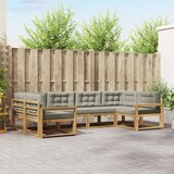  Set vanjskih sofa 6 kom. Bijela i svjetlosiva 325 x 172,5 x 73 cm | shoptok.hr
