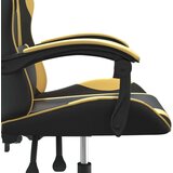  Vrtljiv gaming stol črno in zlato umetno usnje, (20699135) | Shoptok.si