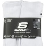 Skechers Športne nogavice 6pk Core Crew LG Socks Bela | Shoptok.si