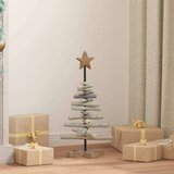 vidaXL Božićno drvce s stalakom Smeđa 60 cm Masivna tikovina | shoptok.hr
