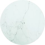 vidaXL Mizna plošča bela Ø50x0,8 cm kaljeno steklo z marmorjem, (20619844) Cene