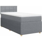  Box spring krevet s madracem svjetlosivi 90x190 cm od tkanine | shoptok.hr