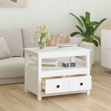  Klubska mizica bela 71x49x55 trdna borovina, (20711351) | Shoptok.si