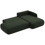 Makamii Tamno zelena sklopiva kutna garnitura (s desnim kutom/s ležaljkom) Hale – | shoptok.hr