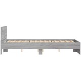  Okvir kreveta s uzglavljem LED siva boja hrasta 140x200 cm | shoptok.hr