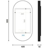  NIMCO ZPC 32002LVX-90-LED Ogledalo za kupatilo sa pozadinskim LED osvetljenjem 3000-6500K 80x40 cm IP44 | Eponuda.com