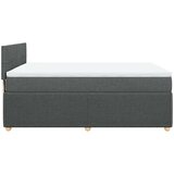 vidaXL Krevet s oprugama i madracem tamnosivi 140x190 cm od tkanine | shoptok.hr