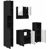  Set namještaja za kupaonicu 4 kom. Crna 61 x 35 x 64 cm | shoptok.hr