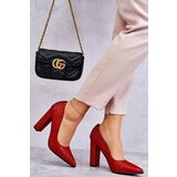Boto Shiny Pumps On Heel Red Elmira | Shoptok.si